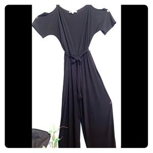 Emma and Michele cold shoulder jumpsuit